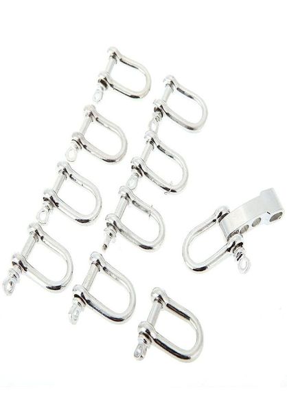 Whole10 pcs u forma de aço inoxidável âncora ajustável Chaquela de emergência sobrevivência da corda Paracord fivela de pulseira para CA1901111 ao ar livre