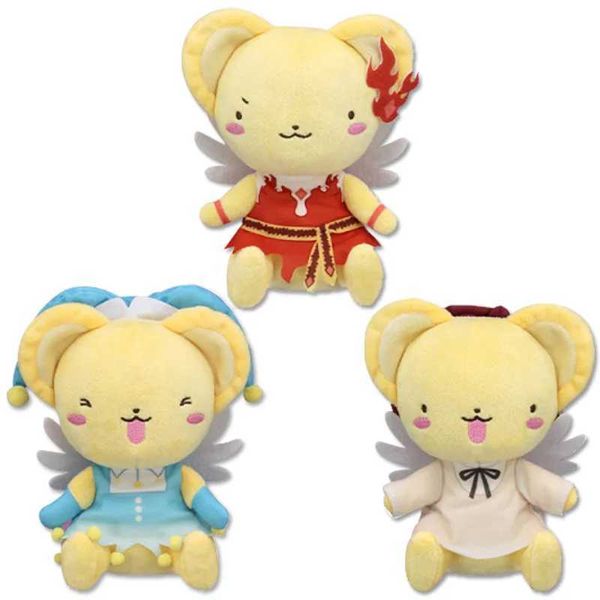 Dolls de pelúcia Novo Anime japonês de anime Kakaputo Blossom Kero Chan Cerberus Cherry Blossom Dress Mini Plush enchendo Doll Toy Childrens Presente 16cm J240410