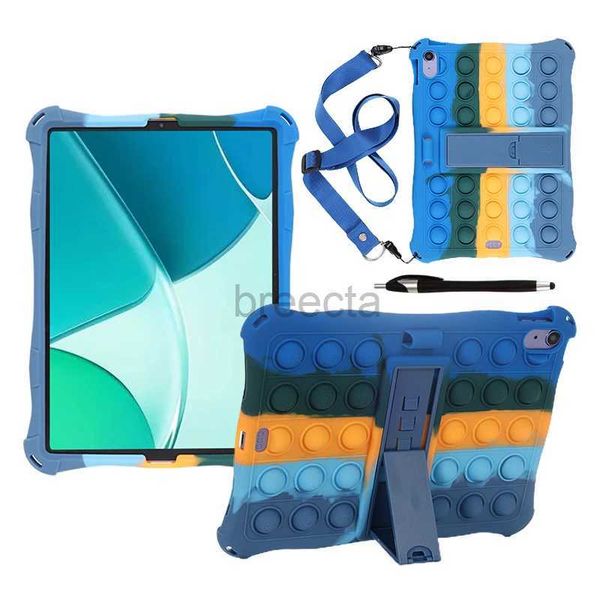 Tablet PC Case BASS Case per iPad 10.9 10 ° 10.2 9/8/7th 9.7 2018/2017 5/6th Kids Slicon Stand Cover per Pro 11 2022 2021 Air Mini 1/2/4/4/5/6 Funda 240411