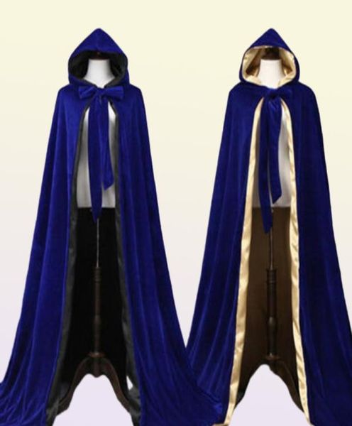 Giacche Wraps Eleganti concorsi di velluto mantello di lusso in stile europeo abito medievale Cape shawl party regina principessa wedding1818140