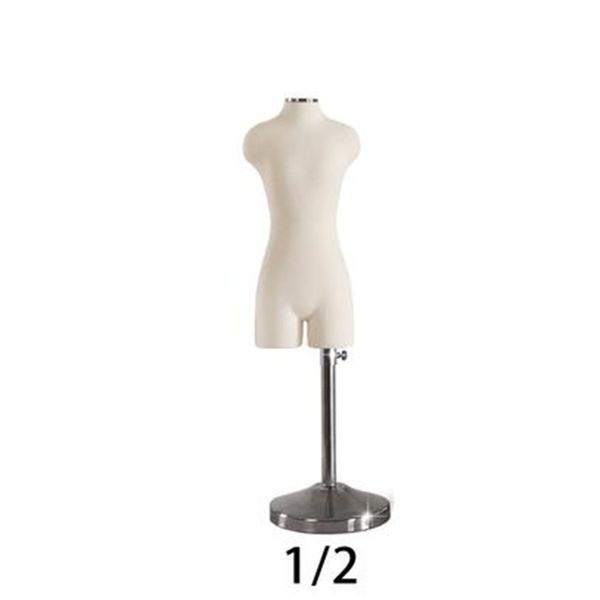 Mannequim feminino de plástico costura para o modelo de roupas, vestidos de busto com pernas da calça, busto pode prender, 1pc, 1pc, e015