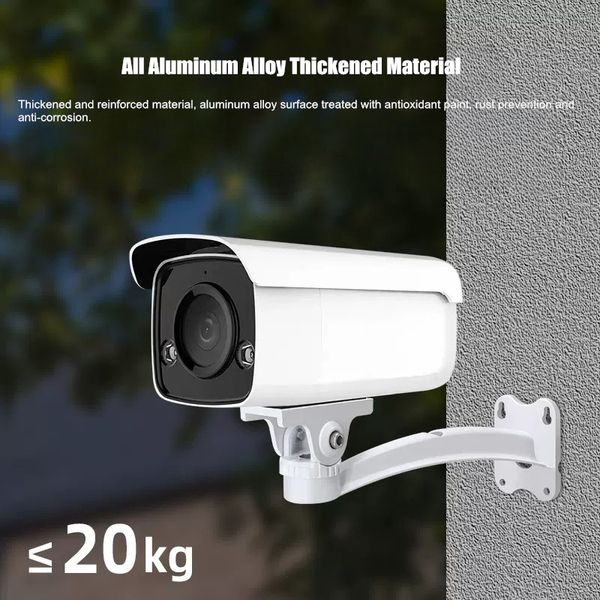 Câmera de segurança Suporte de suporte de suporte de alumínio de alumínio Parede de ajuste universal/teto/canto Suporte de montagem para câmera de bala de CCTV