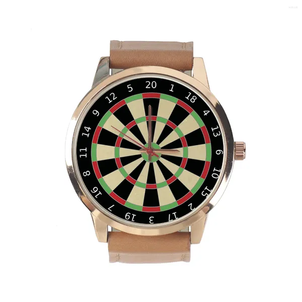 Armbanduhr Gold Case Armbanduhr Männer Original Mann Watch Handgelenk einzigartige Karneval Darts Mode Quarz Individualität