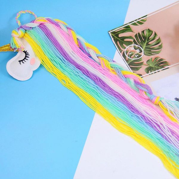 Adorável Unicorns Hairpin Organizador de armazenamento Parede pendurada Hels Strip titular para meninas Decoração da decoração ART da parede estética Boho Tassel