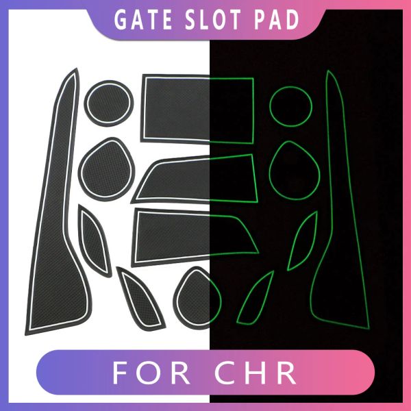 Auto tappeto slot pad tappeto per cuscinetto per tazza decorativa in gomma anti-slip per Toyota C-HR CHR C HR 2016-2020