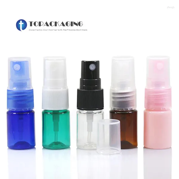 Speicherflaschen 100 x 5 ml Sprühflasche leerer kosmetischer kosmetischer Behälter kleiner Probe Parfüm nachfüllbar feinem Nebel Zerstäubung Make -up Parfum
