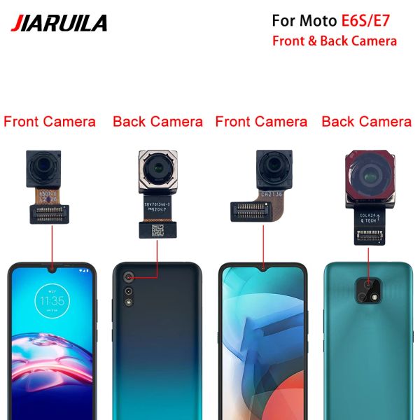 Novo módulo de câmera principal testado de volta e o cabo flexível de câmera pequena e frontal para Motorola Moto E40 E20 E6S E6 E7 Power Plus