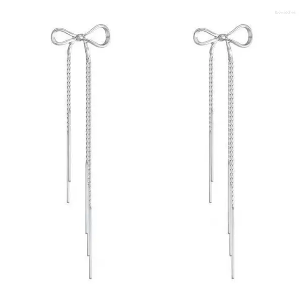 Orecchini per borchie scintillanti di gioielli con marginale Bowknot Accessorio per ganci per orecchie da donna