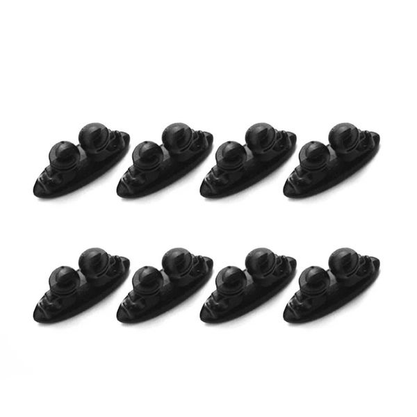 8pcs filo auto con cavo USB clip tie clip fixer Black Line morsetto Castolo cavo del cavo per cuffie Organizzare la linea di dati di ricarica