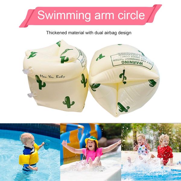 1Pair Arm Float Erwachsene Kinder Schwimmen aufblasbare Armringe tragbarer schwimmender Kreis Ärmel Pool Boje Schwimmbad Spielzeug 2pcs/Los