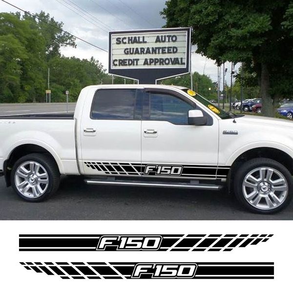 Decallo laterale della porta di pickup per Ford F150 Raptor Truck Graphics Body Long Stripes Adebiti adesivi in vinile Cover Accessori automatici