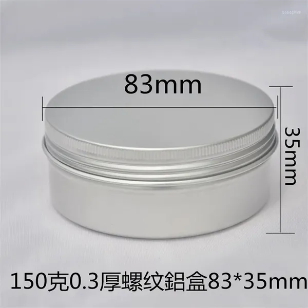 Depolama Şişeleri 100 x 5oz Boş Alüminyum Tin Kavanoz Kozmetik Konteyner Krem Metal vidalı üst kapak 150ml DIY Hediye Şişesi