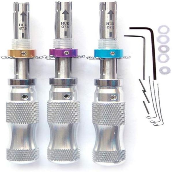 3pcsset huk 7 pin strumento di raccolta del blocco tubolare avanzato 70mm75mm78mm Open Locksmith Supplies5395189