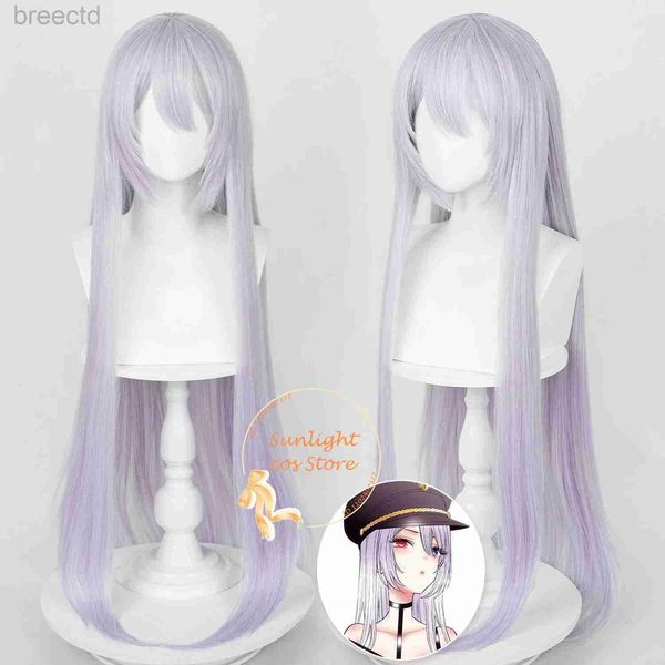 Costumes de anime Anime Darling Cosplay Kitagawa Marin Cosplay Wig Light Purple Militar uniforme Lobelia preta Cabelo sintético+Tampa de peruca 240411