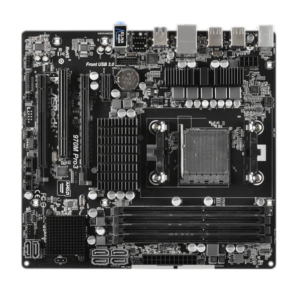 Placas -mãe am3 am3+ placa -mãe para asrock 970m Pro3 placa -mãe DDR3 64GB AMD 970 USB 3.1 MATX para fenômeno AMD II x6 x4 x2 x2 cpus