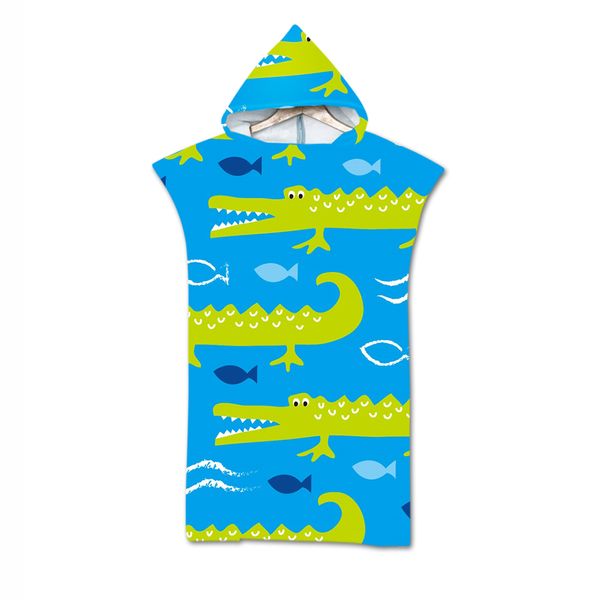 Poncho de toalha de praia com capuz de animais para surf, roubo de natação, girafa, dinossauro, crocodilo, macaco, presente de natal de veado, frete grátis