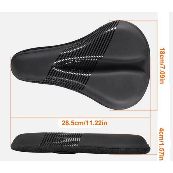 Campa de assento de bicicleta em gel Capas de sela acolchoada de bicicleta para homens Cicling Spinning Spinning Exercício ciclo estacionário de bicicleta