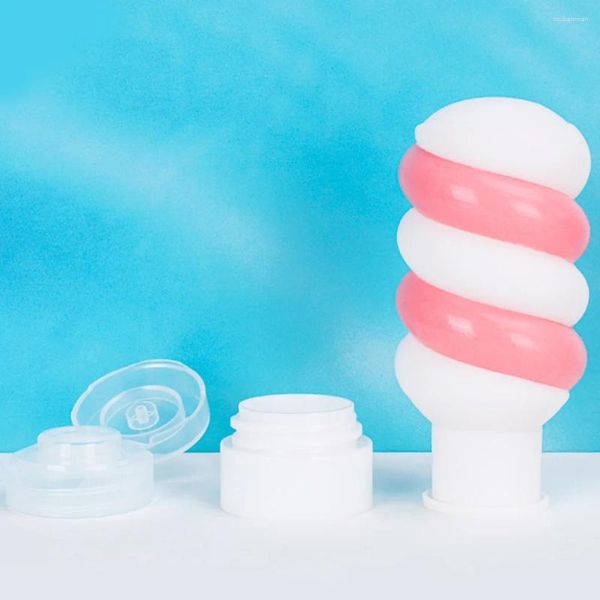 Bottiglie di stoccaggio da 3 pezzi bottiglia gel silice lolipops viaggia grazioso condizionatore di shampoo articoli da toeletta in silicone assistenza