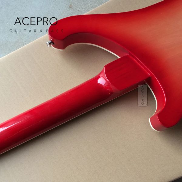 4003 Cherry Sunburst Electric Bass Guitar, Upgrade Ajuste Bridge disponível, Pickguard branco, alta qualidade, frete grátis