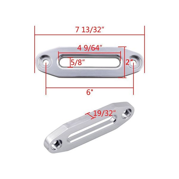 152 mm 6 Zoll Winch Aluminium Guide Guide Guide Winch Seilhaken Aluminium -Legierung Seilführer Hawse Fairlead SUV ATV UTV