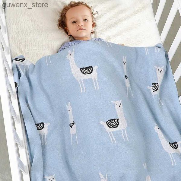 Cobertores Swadling Baby Swaddle Packaging Blanket Baby Blanket Super Soft Sofborn Sleep Capa Sleep Cartoon Camel 100% algodão puro Y240411