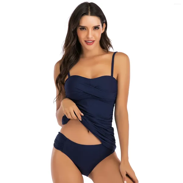 Swimwear femminile sexy a due pezzi Bikini Donne Wire Free Padding Cush Up Abitaggio da bagno Summer High Weace Wear Ladies Tankini XX-585