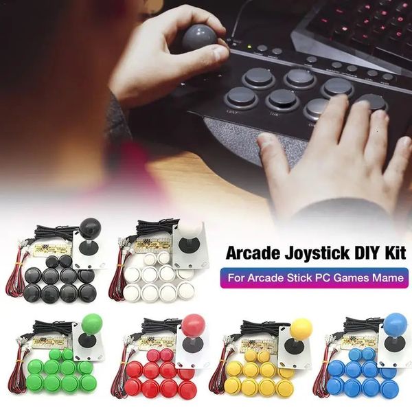 Kit di joystick arcade fai -da -te zero ritardo arcade kit fai -da -te usb encoder USB su pcps3 arcade forsanwa joystick e pulsanti push per arcade 240410