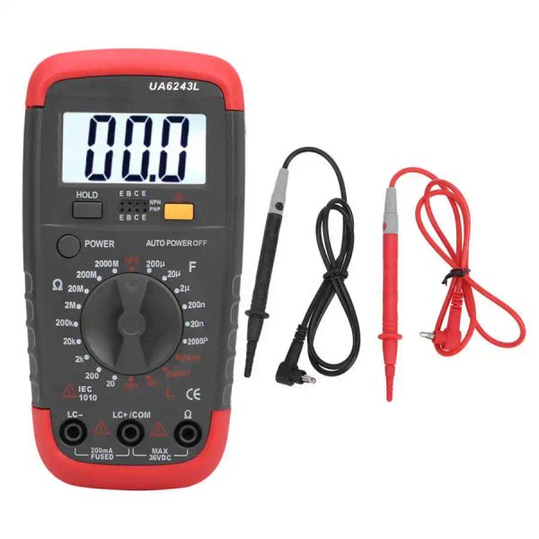 Uyigao UA6243L Professioneller digitaler Kondensator -Resistenzkapazität Induktivitätsmesser Capacimeter Schaltkreis Dioden -Triode Tester