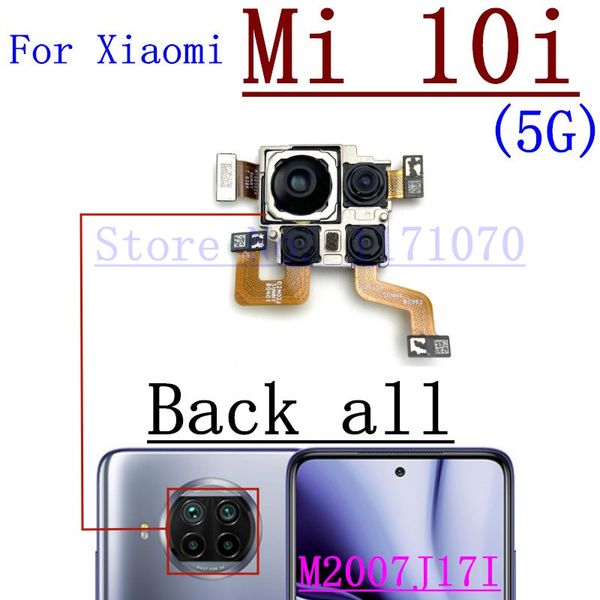 Para Xiaomi mi 10i 10s 10 Lite original traseiro traseiro selfie voltado para a frente Vista Pequeno módulo de câmera traseira Peças de reposição frontal flexível