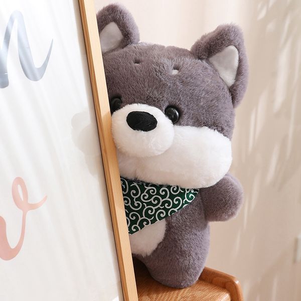 50/70/90 cm Shiba inu Dog Plashhie Toys carino marrone shiba inu con scraf peluche soft kids kawaii cuscino per bambini regali