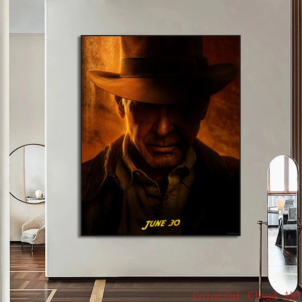 Indiana Jones and the Oirl of Destiny Poster 2023 Movie Canvas Dipinto Immagini retrò per soggiorno Art Home Decoration