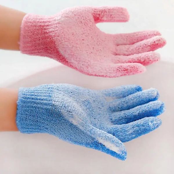 5 dedos luvas de banho esfoliando toalha de chuveiro lavagem corporal crianças abastecimento em casa Limpe as luvas de limpeza de banho elásticas