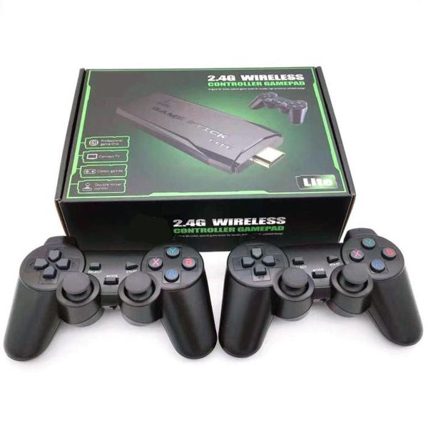 Video Console di gioco portatile M8 Wireless 24G HD Arcade PS1 Home TV Mini Retro Retro Games Double Play Game Controller5171204