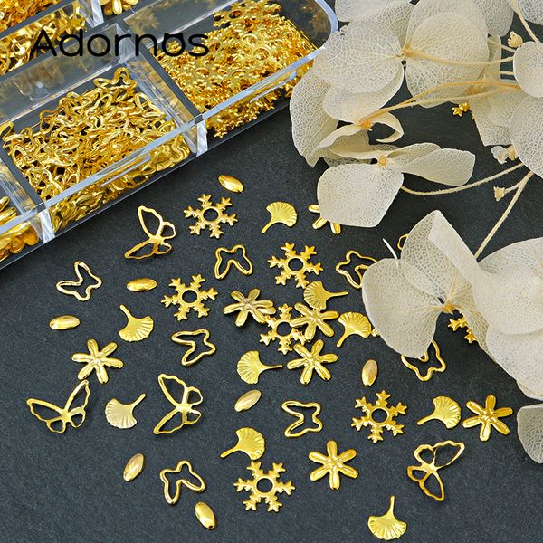 UV -Harz füllen Metallnieten Blumen Schmetterling Mischfüller für Epoxidharz -Schmuck Metallic DIY Crafts Accessoires und Materialien