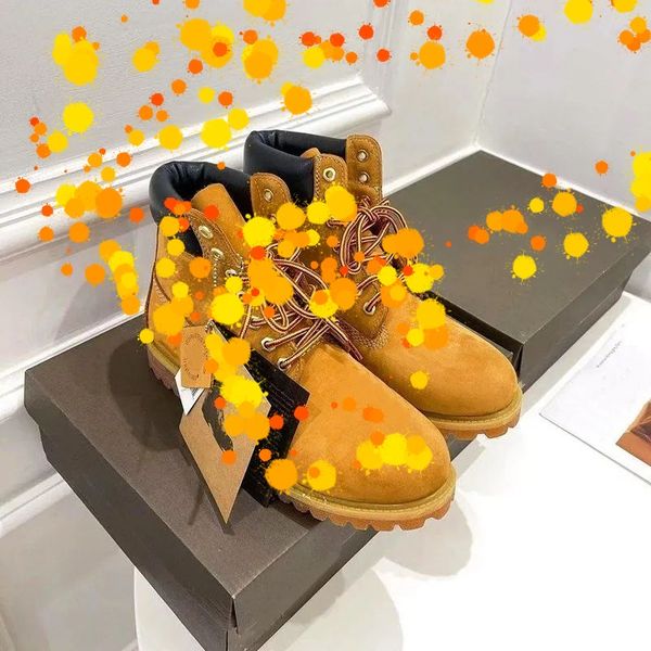 Tims Designer Timbers Martin Boots Cowboy amarelo azul preto rosa Botas de água masculino Mulheres Sapatos de inverno Saltos de saltos de bota de tornozelo 862