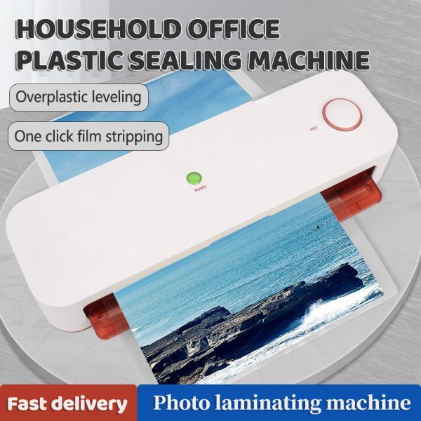 Laminator Thermal Office Hot Laminator Machine Paper Cutter для A4 документ Photo Блистерная упаковка пластиковая пленка рулон Laminator