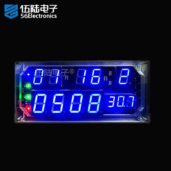 Kit di orologio digitale a schermo di grande schermo Display Tempo di temperatura Display Auto assemblaggio e componenti di saldatura
