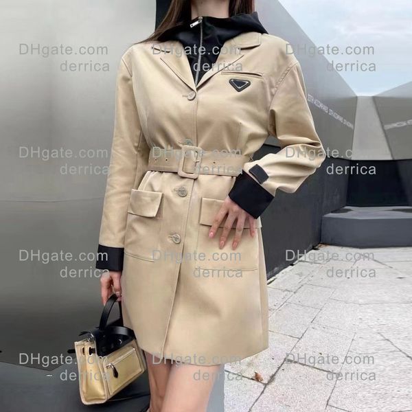 Designer Luxus Womens Trench Coats Jacket Mantel Dreieck Frau Frauen lässige Kurzgräben Mantel