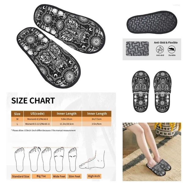 Slippers 3d impressão homens mulheres peludas viking guerreiro belo anti-esqui de ser-skid