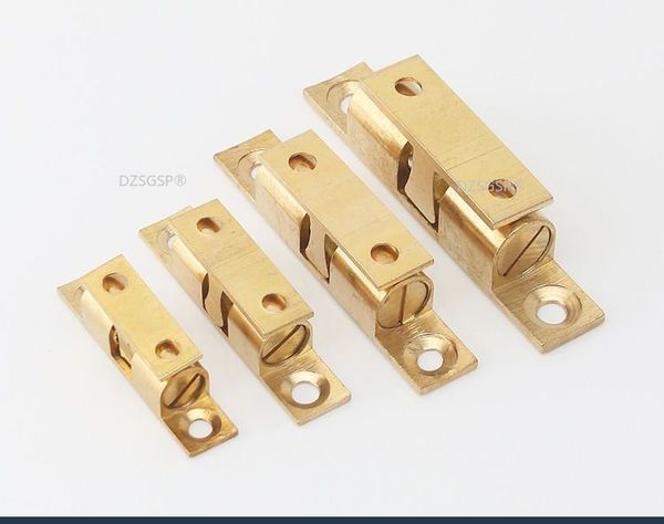 1 PC -Größen reiner Kupfer Doppel Ball Latch Clip Lock MultipliPinet -Türfänge Touch Perlen Bronze Messing Hardware -Zubehör