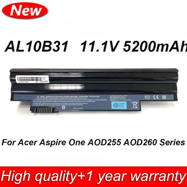 Batterien Neue AL10B31 AL10G31 Laptop -Batterie für Acer Aspire One D255 D260 D270 D255E AOD255 AOD260 AOD257 522 722 Series Notebook