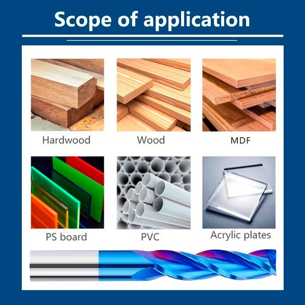 XCAN 3.175 4 6 mm Spirale Spirale BIT 3 FLUTE ALTRO FATTO FINE FINE FINE MILL SUPER CUTTRO CNC Super rivestito CNC per la lavorazione del legno
