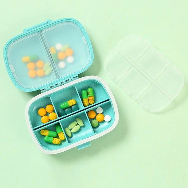 Scatola per pillola diamante scintillante scatola da viaggio sigillata per pillola per pillola distributore di scatola da stoccaggio in plastica organizzatore di caramella