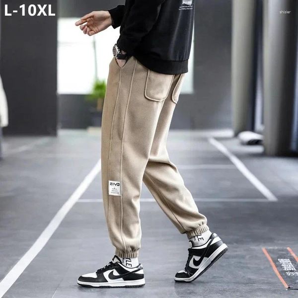 Pantaloni da uomo caviglia per ragazzi joggers uomini più dimensioni 10xl 8xl 6xl sport spesse primavera autunno harem kaki hip hop adolescenti pantaloni