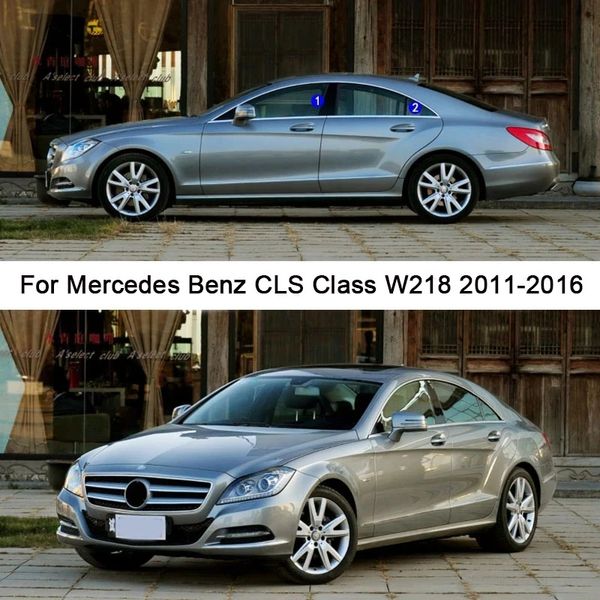 Materiale per PC per auto Pilastro Post Copertura Rivestimento della porta di stampaggio Finestra Accessori per piastre per piastra per Benz CLS Classe W218 2011-2016