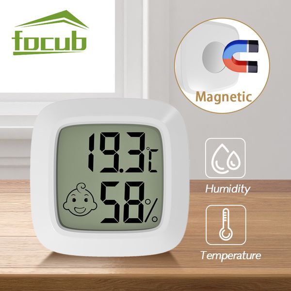 Focub Magnetic Mini LCD Digitale Thermometer Feuchtigkeitsmesser Innentemperatursensor -Raum Hygrometer -Messstation