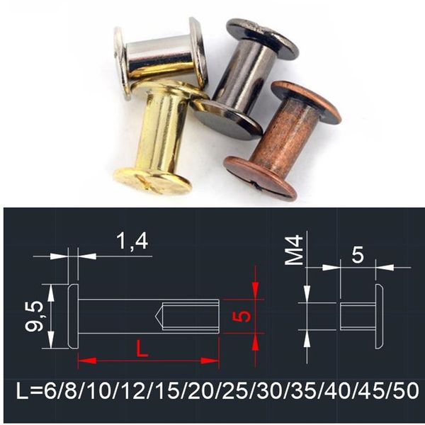 5/20sets книга книги Винт D5X4-100 мм кожаная сумка ремень Пояс фоторезок