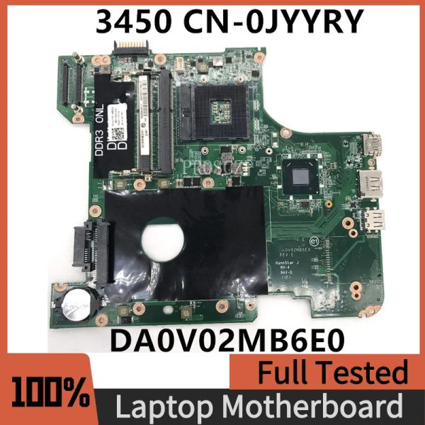 Scheda madre cn0jyyry 0jyyry jyyry spedizione gratuita Mainboard di alta qualità per padiglione 3450 laptop scheda madre HM67 DA0V02MB6E0 DDR3 100% Test