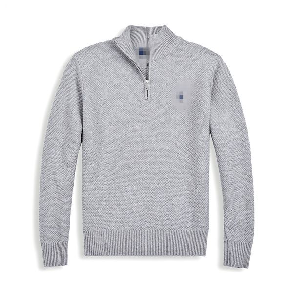 Maglie sportiva da uomo marca di pony maglione ricamato per cappotto ricamato a mezza certifica per pullover blu grigio grigio maglione casual designer camicia sportiva in piedi collare