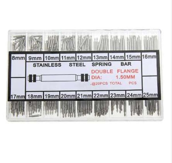 Novo 360pcs 825mm Watchmaker Tools Ferramentas de barra de primavera Link Pins Peças de ferramentas para relógios Kit de ferramentas de reparo acessórios1342281